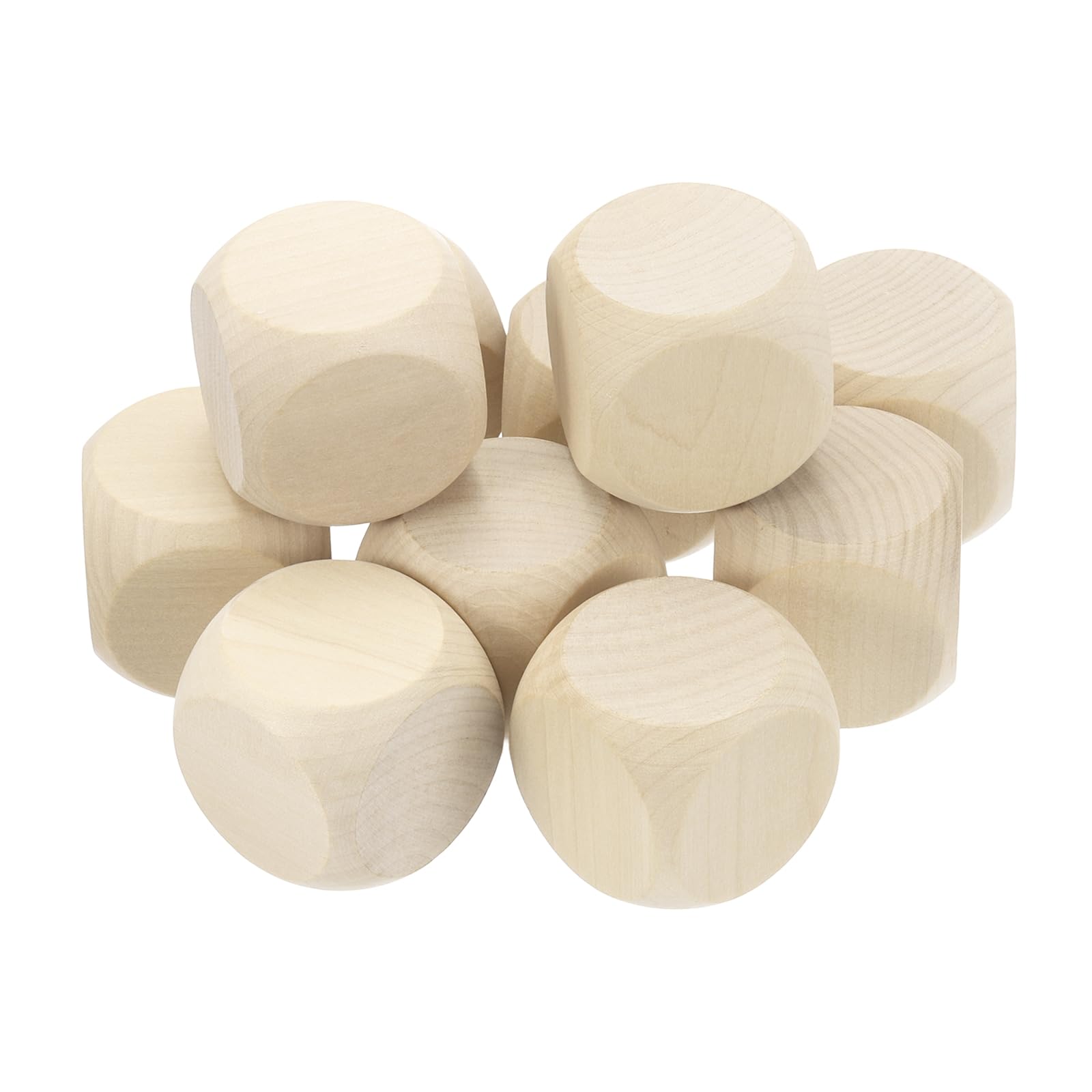 Dés en bois 40mm PATIKIL pour personnaliser vos jeux de société et loisirs créatifs