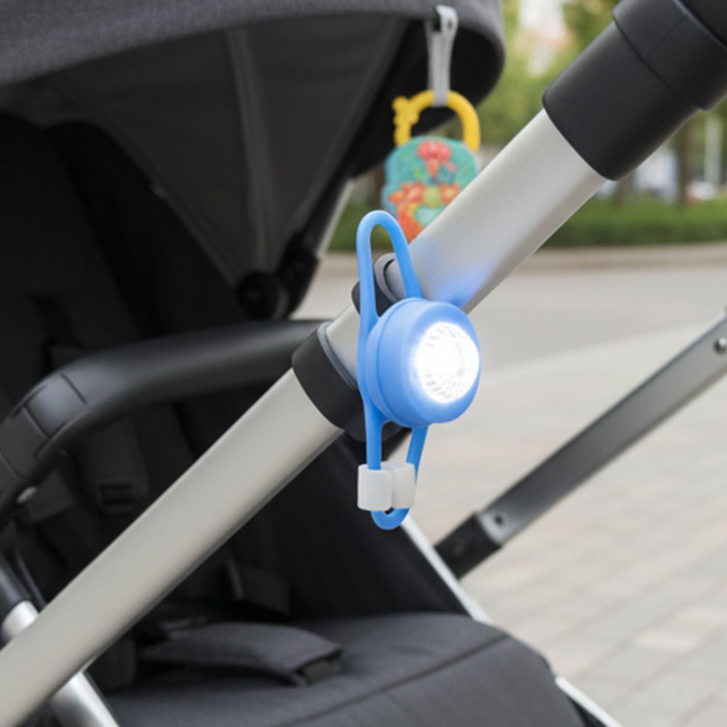 Safe-O-Kid Universal Baby Stroller LED Light Accessories – Waterproof, Multipurpose, Adjustable Night Lights with Batteries for Outdoor Safety, Blue, Pack of 2-picture-10