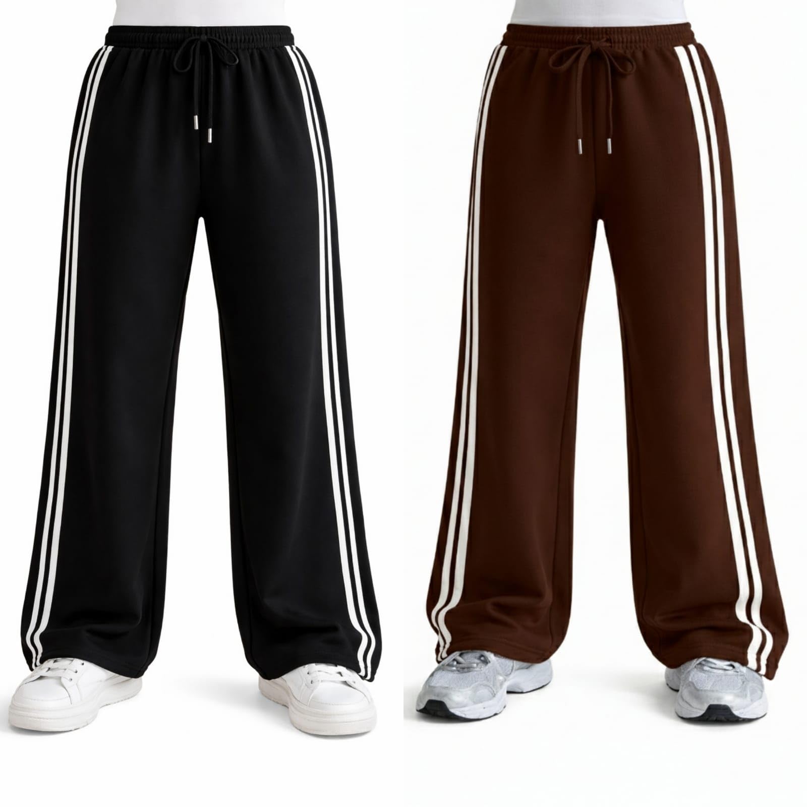 clothcottage Women's Cotton Blend Jogger Pants, Mid-Rise, Black, Side Pockets, Regular Fit-picture-35