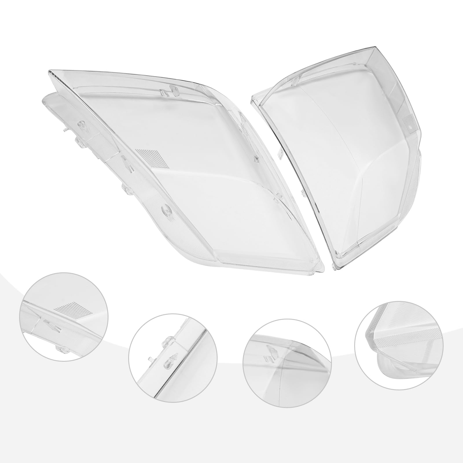 XIJIE Headlight Lens Covers Compatible with 2008 2009 2010 2011 2012 2013 Cadillac CTS Driver's Left Side and Passenger's Right Side Clear Lens LH + RH