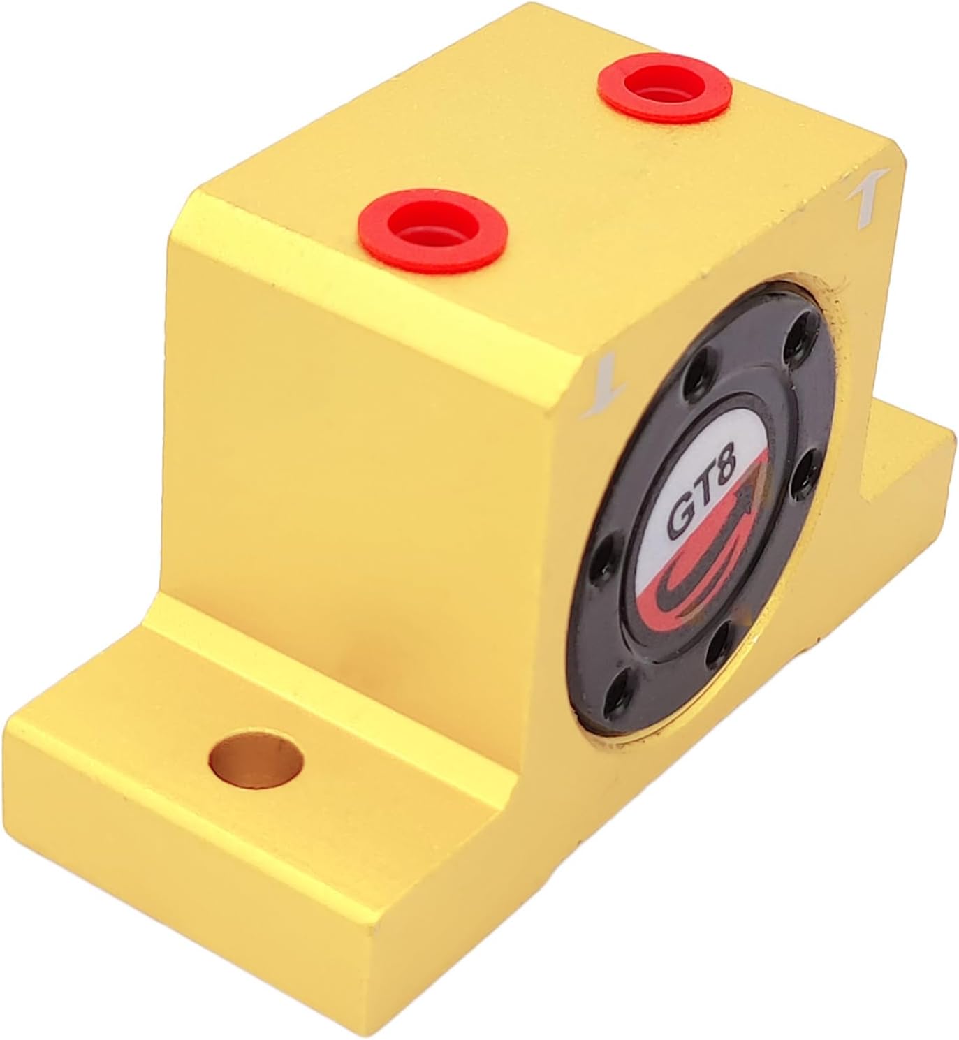 (6-Pieces) GT8 Pneumatic Air Turbine Vibrator GT Series Pneumatic Turbine Vibrator 1/8" Industrial Pneumatic System Components Turbine Vibrators High Speed with hopper Golden GT-8 Free Muffler