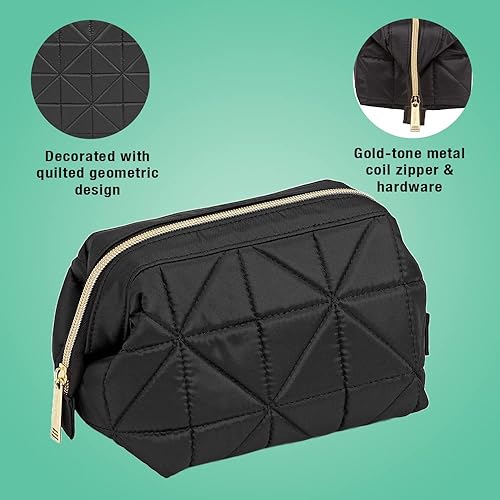 Miniatura 2 de Conair Pequeña bolsa de maquillaje, bolsa de cosméticos para retoques diarios o joyas, tamaño perfecto para bolso o equipaje de mano, pequeña forma