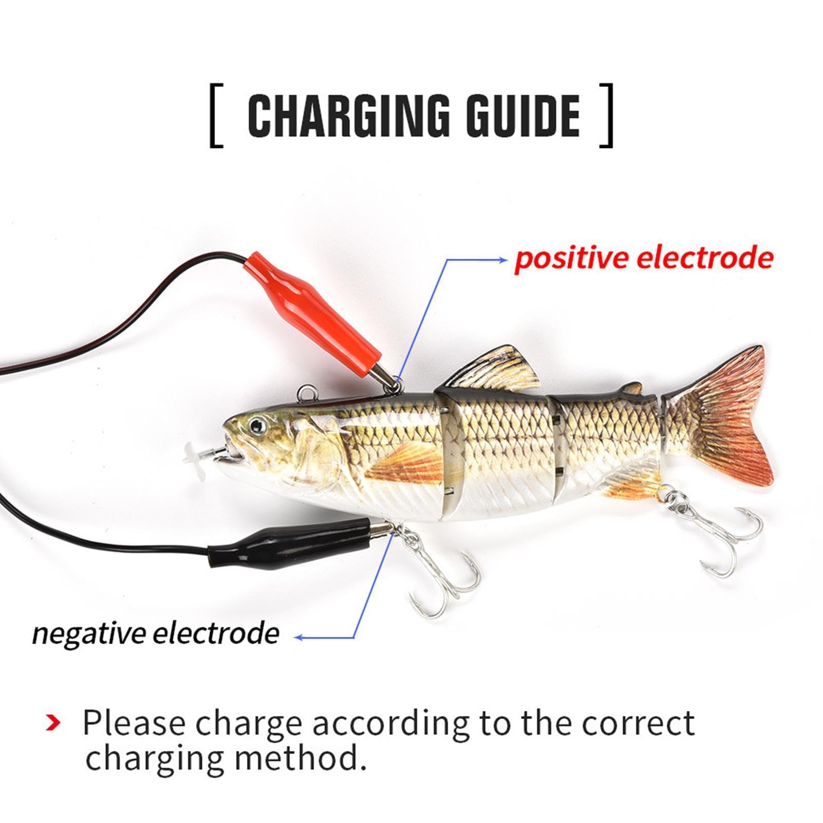 Leurre de pêche électrique, leurre de pêche électronique Swimbait articulé
