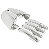 NewYall Chrome Front Rear Left Right Exterior Door Handle and Side Mirror Caps Covers Set for Chevy Equinox 2010-2017 GMC Terrain 2011-2017