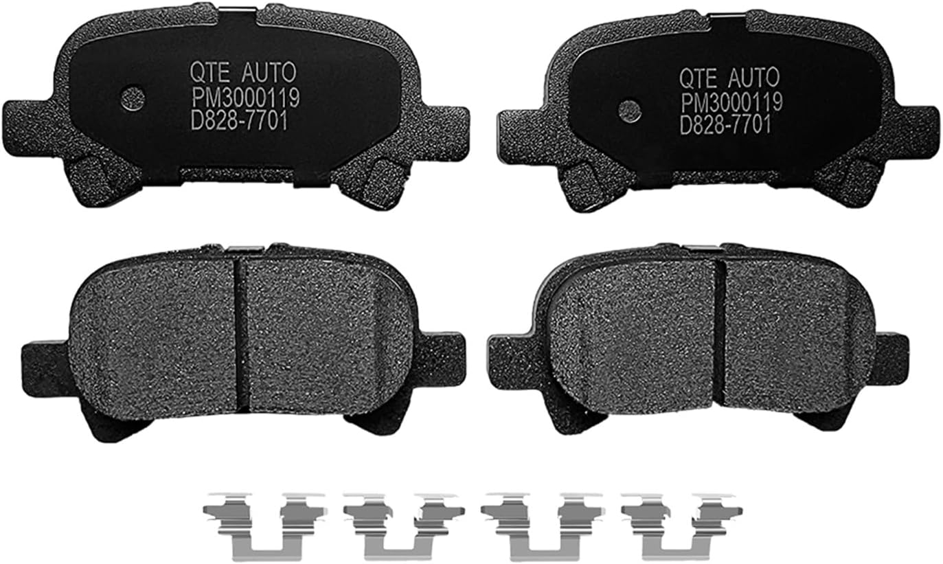 PM Auto Rear Brake Pads Replacement For 2000-2006 Toyota Camry USA Built, Set of 4 Ceramic Brake Pads