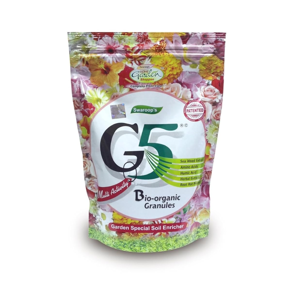 Swaroop G5 Bio Organic Seaweed Extract Granules (Black) Fertilizer | Organic Plant Food & Growth Booster | Enhances Soil Health | Suitable for All Plants |Certified Organic Formula & Patented - 500gms (B019XX1008) Amazon Price History, Amazon Price Tracker