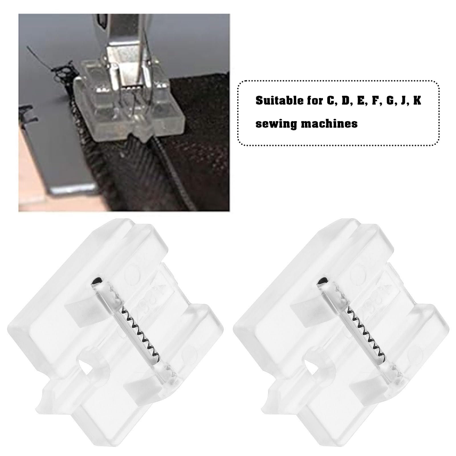 SG Store 2 stuks 820474096 Snap on Clear onzichtbare rits voet