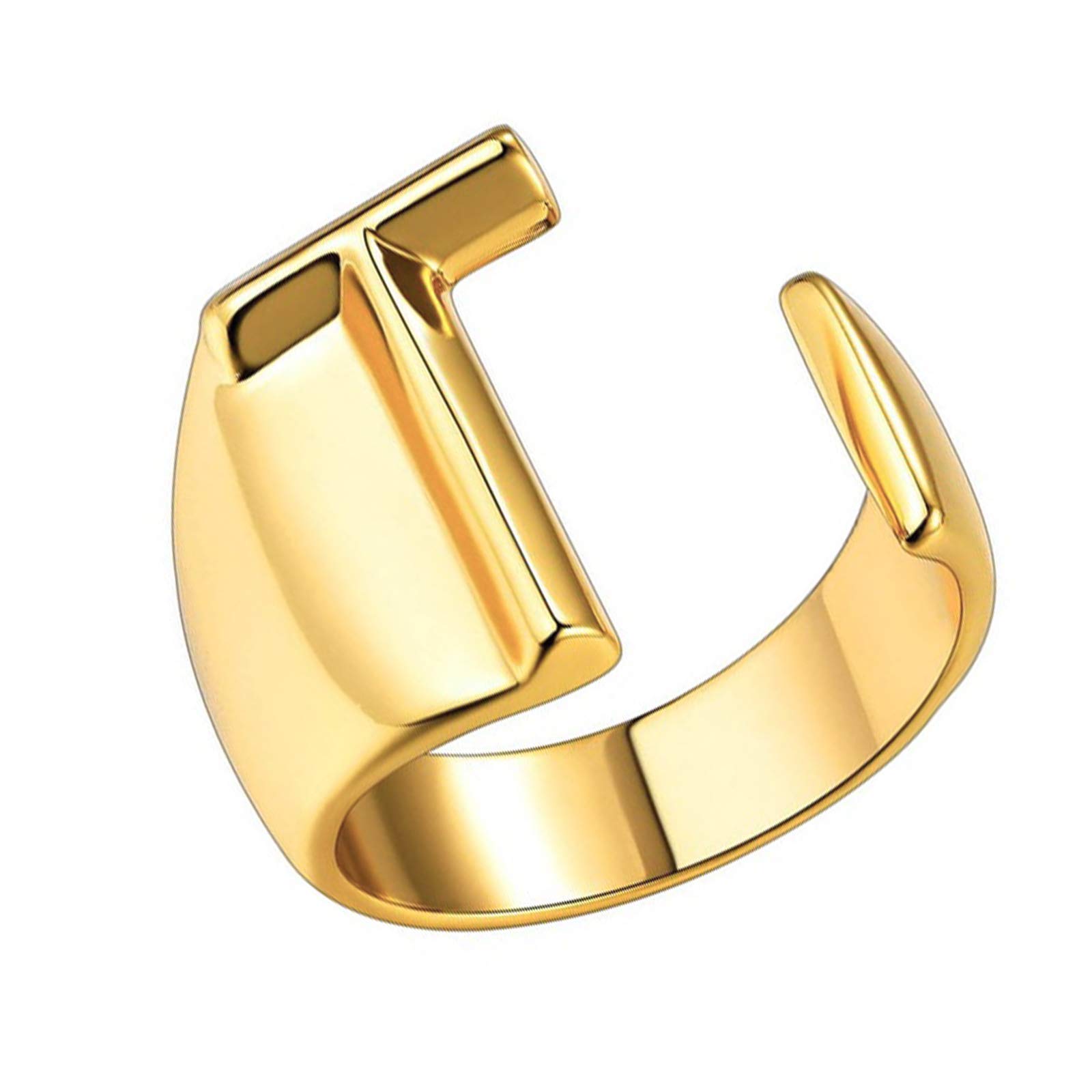 Anello Regolabile Donna GoldChic Jewelry Anello Aperto Con Lettera Iniziale In Oro Audace Anello Lettera Regolabile Donna