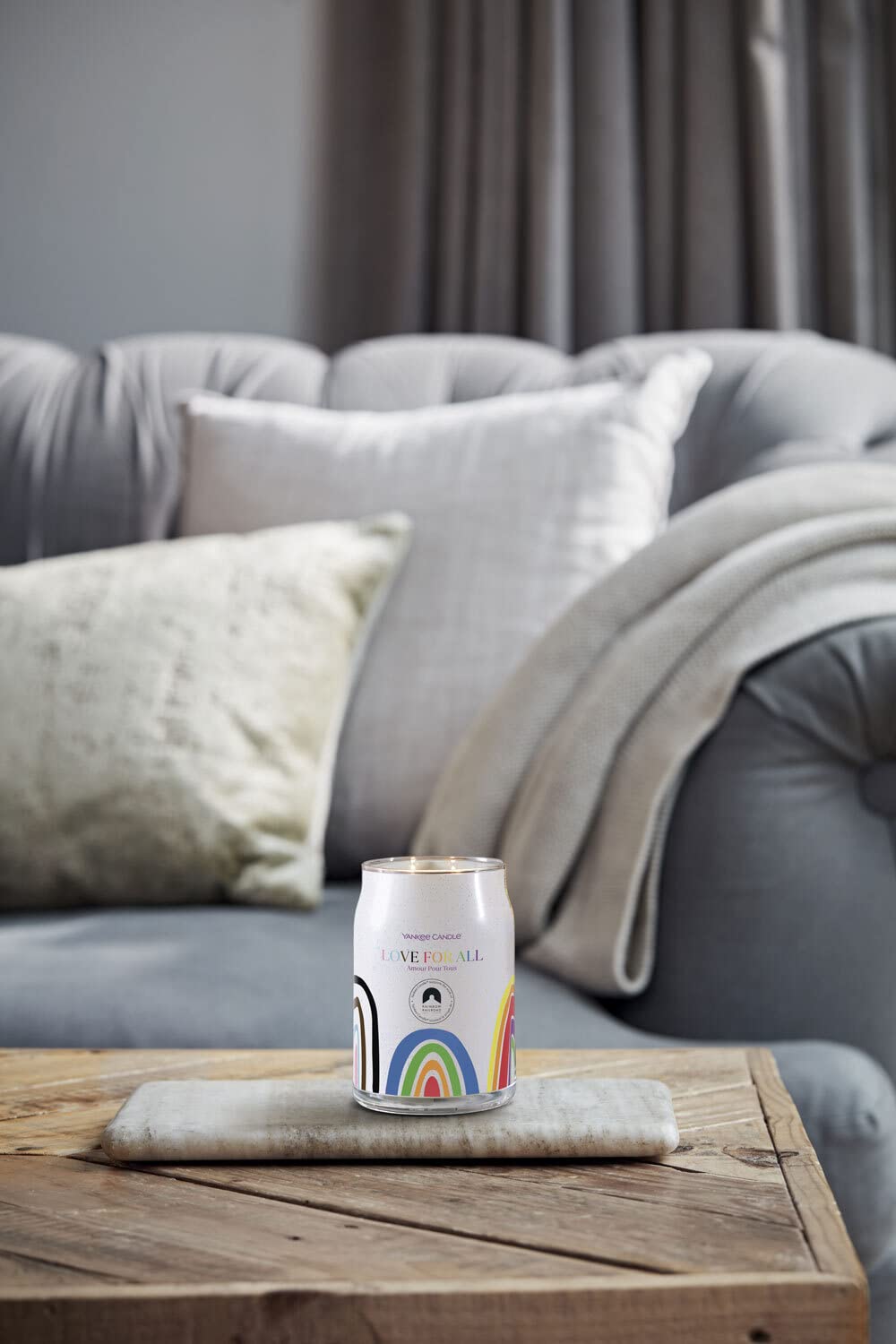 YANKEE CANDLE Candela profumata in vetro (grande) Love For All-Candela con durata fino a 90 ore