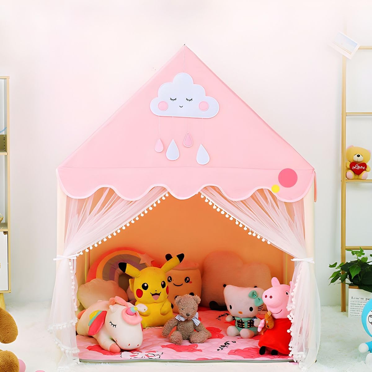 Extremely Light Weight Water Proof Kids Play House Tent for 10 Year Old Girls & Boys (Pink Butterfly) (B0CX927NK5) Amazon Price History, Amazon Price Tracker