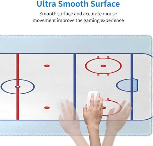 Miniatura 4 de Alfombrilla de mouse grande para mouse de campo de hockey, alfombrilla de teclado extendida XXL, alfombrilla de escritorio grande, alfombrilla de