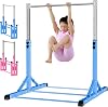 Gymnastics Bar, Foldable Gymnastics Bar for Kids, Home Gymnastics Training Bars, Height Adjustable,Steady Steel Construction, Anti-Slip, Easy to Assemble