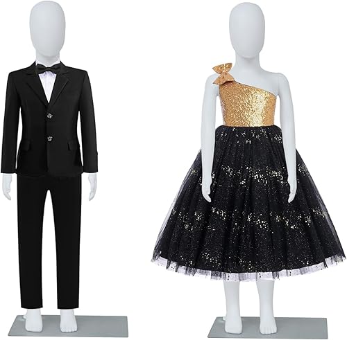 Kinsuite Maniquí de cuerpo completo para niños, maniquí de 43 pulgadas, cuerpo completo para niños y niñas, ropa ajustable y desmontable, soporte de