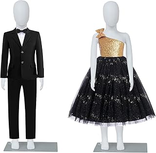 Kinsuite Kids Full Body Mannequin - 43 Inches Mannequin Full Body for Boys & Girls Clothing Adjustable Detachable Dress Model Stand with Metal Base for Retail Clothing Shops, Halloween Cosplay - Buy now