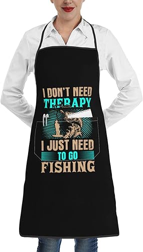 IMEEGIEN I Don T Need Therapy I Just Need To Go - Delantal de pesca para hombres y mujeres, ajustable, impermeable, con bolsillos, delantales de
