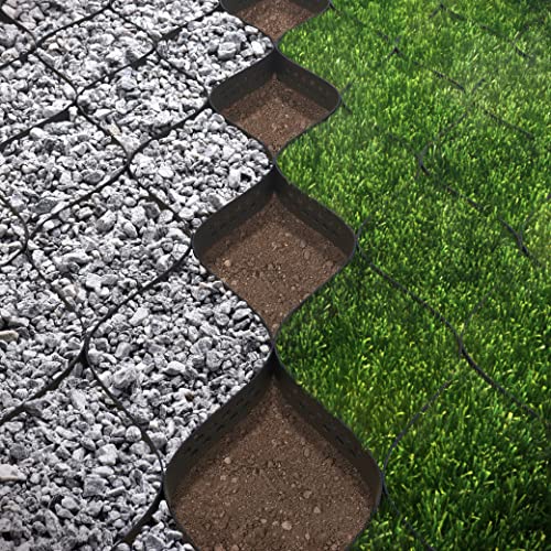 Standartpark Geocelda Estabilizadora de Suelo VODALAND Módulo de 15m2, Altura 10cm, Celda 20x20cm - Ideal para Jardín, Grava y Control de Erosión - Gravel Grid, Malla y Geomalla para