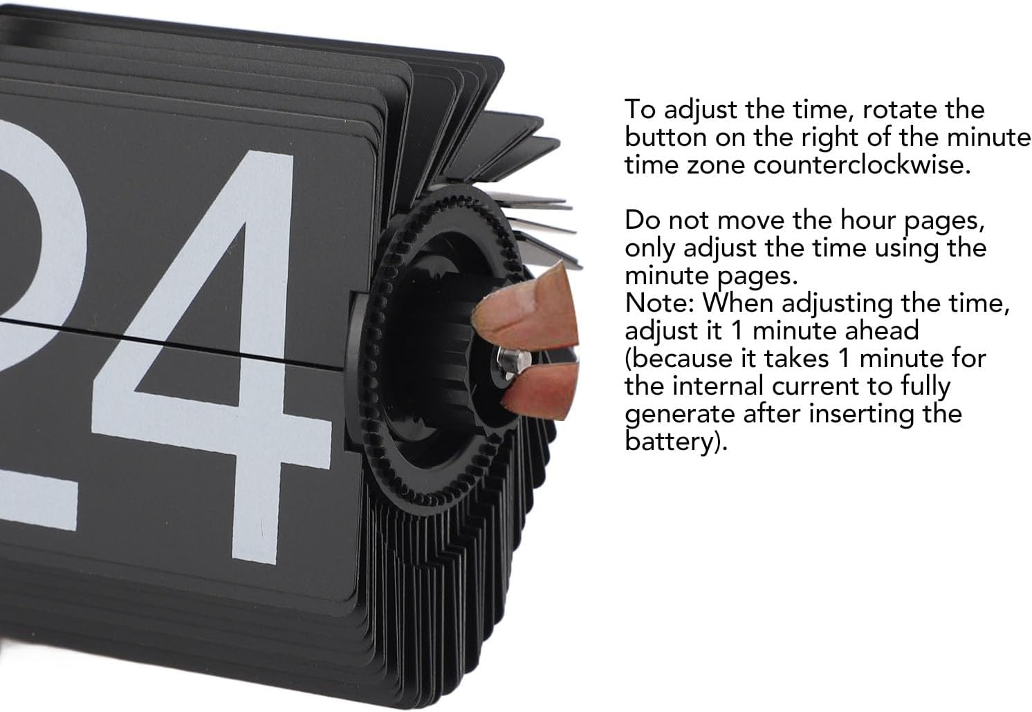 Cyrank Retro Flip Desk Shelf Clock, Wood Base Flip Down Clock Retro Digital Flip Desk Clock Auto Flip Desk Table Clock Mechanical Flip for Home and Office Decoration