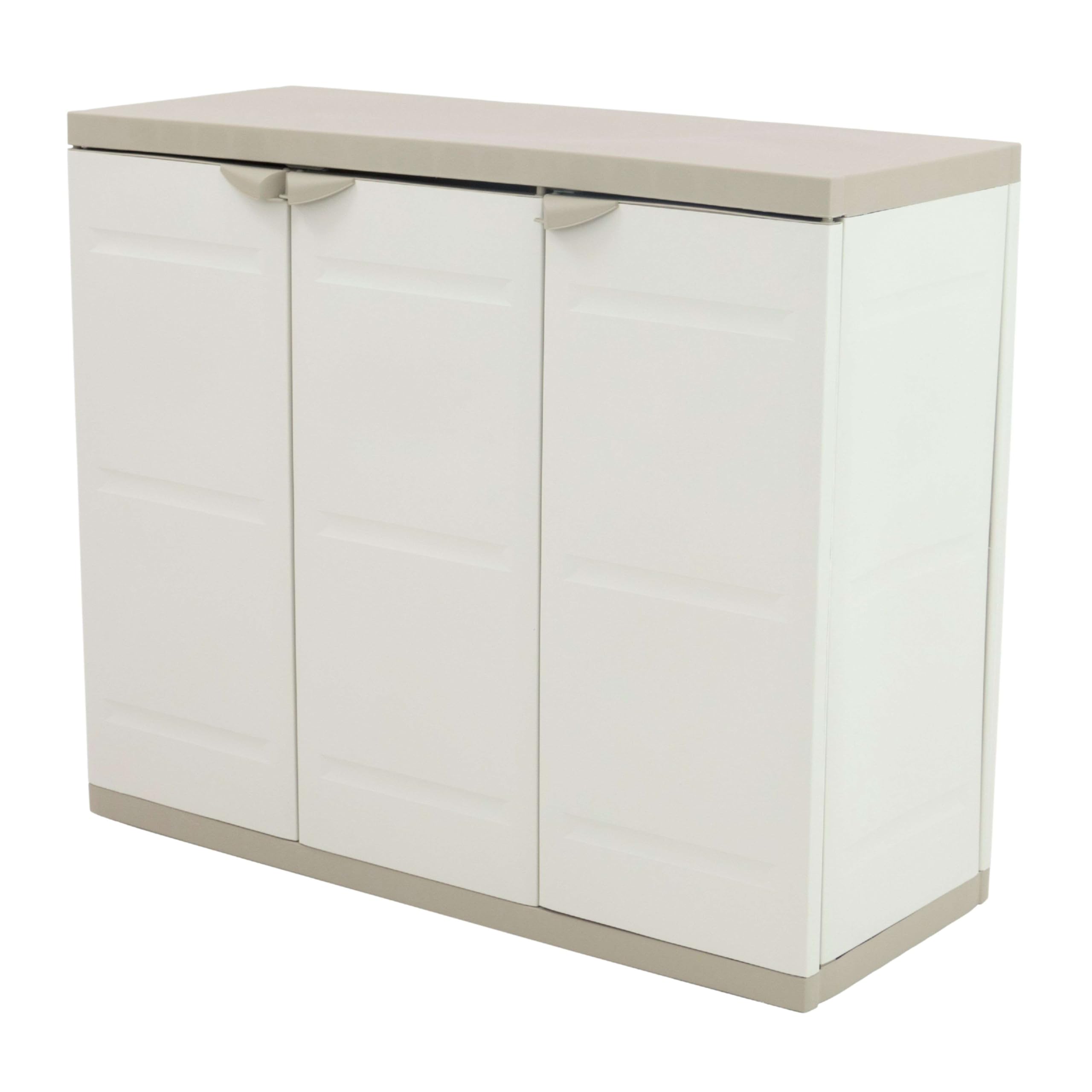 Plastiken (HLKRQ) Titanium Armarios, Beige, 105 (largo horizontal), 44 (ancho), 88 (alto) cm