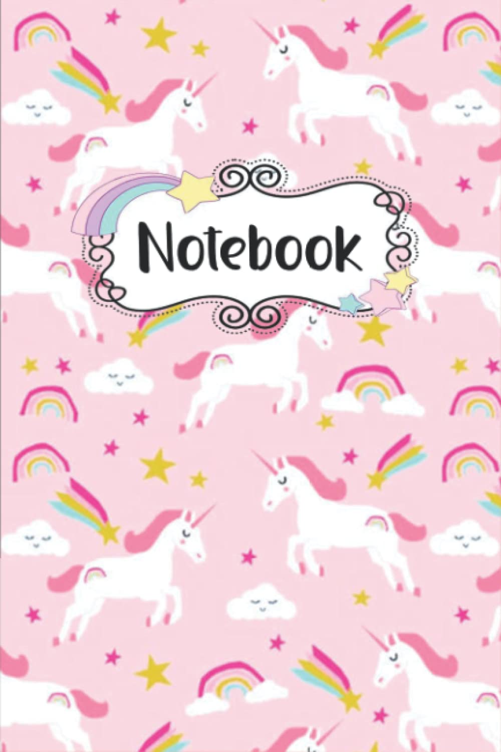 Unicorn Notebook: Cute unicorn for kids and for girls, Large 6"x9"- 120 pages for students, kids, children - wide ruled 120 pages