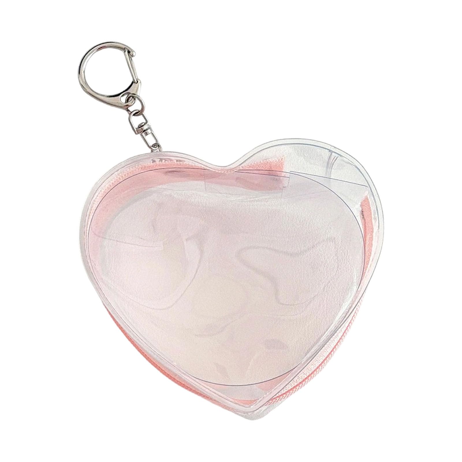 Maxtonser Clear Figure Display Bag with Keychain,Portable Doll Storage Bag Carrying Case Pouches Keying Charms for Collectibles