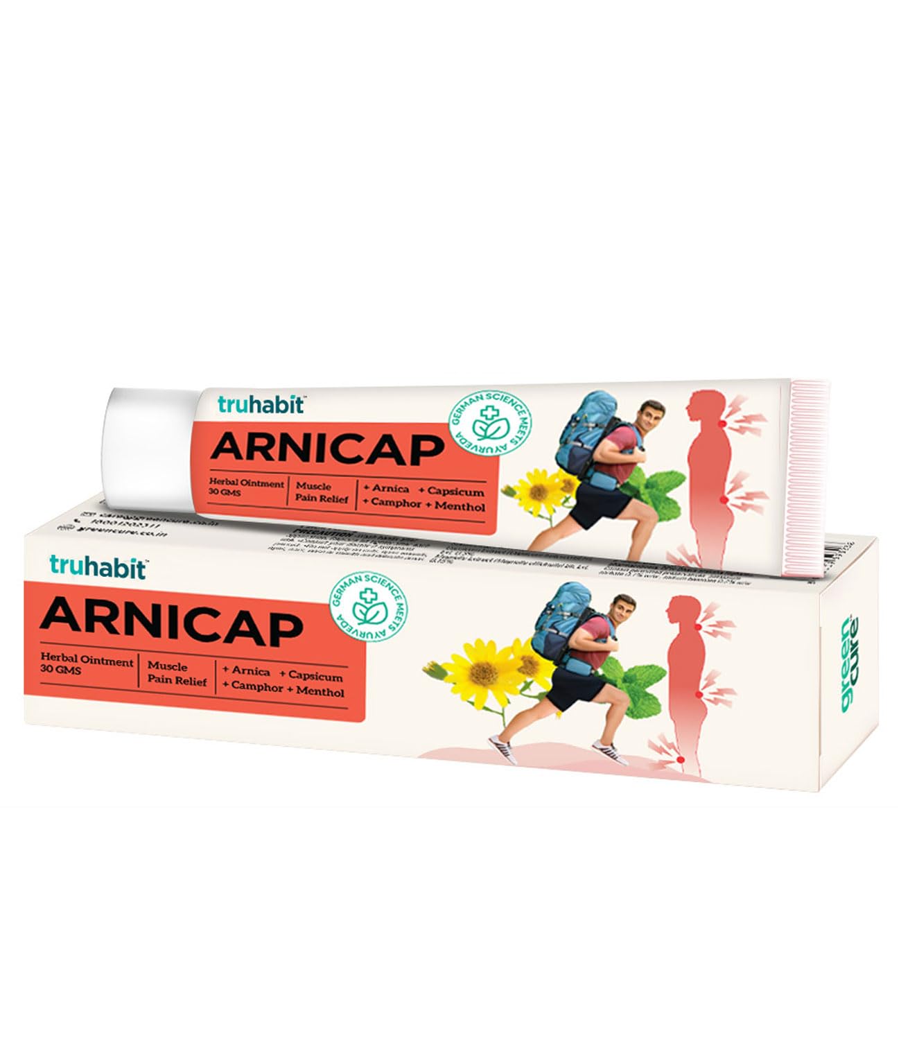 Arnicap Pain Relief Cream Ayurvedic Deep Heat Ointment with Arnica