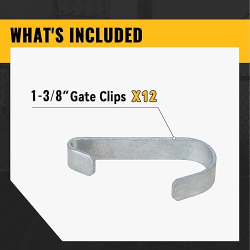 Miniatura 9 de Clips de puerta de eslabones de cadena de 1-38 pulgadas, banda de clip para panel de perrera, clips de puerta de valla de eslabones de cadena para