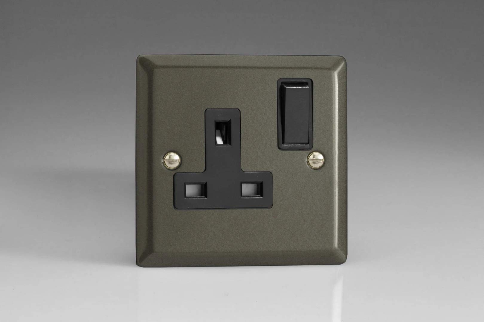 Varilight 1-Gang 13A Double Pole Switched Socket Graphite 21