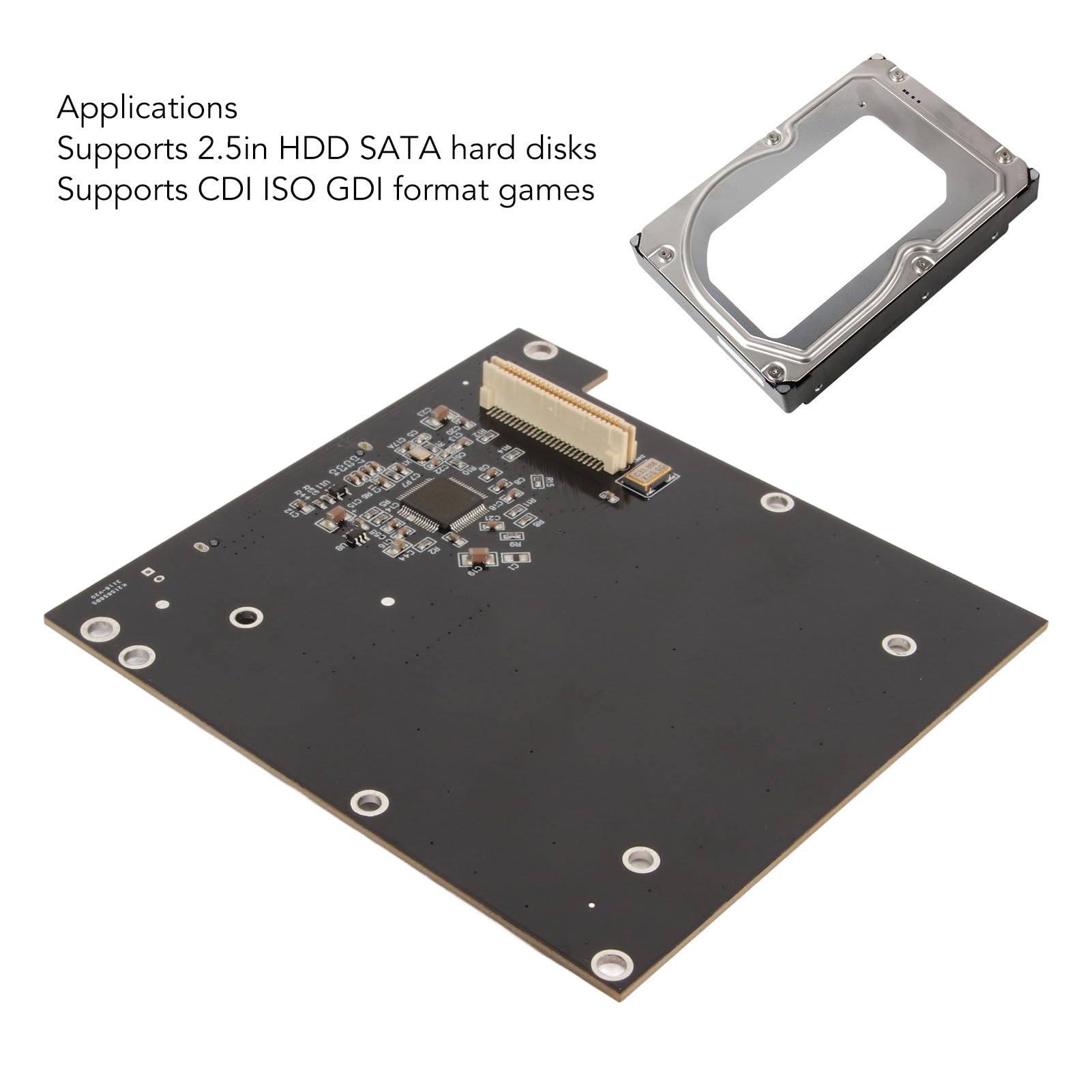 Eminchu Scheda Adattatore per Disco Rigido per Dreamcast, compatibilità Kit Connettore HDD Ad Alta velocità per DC VA0 VA1, Dimensioni 2,5 Pollici, 1 unità