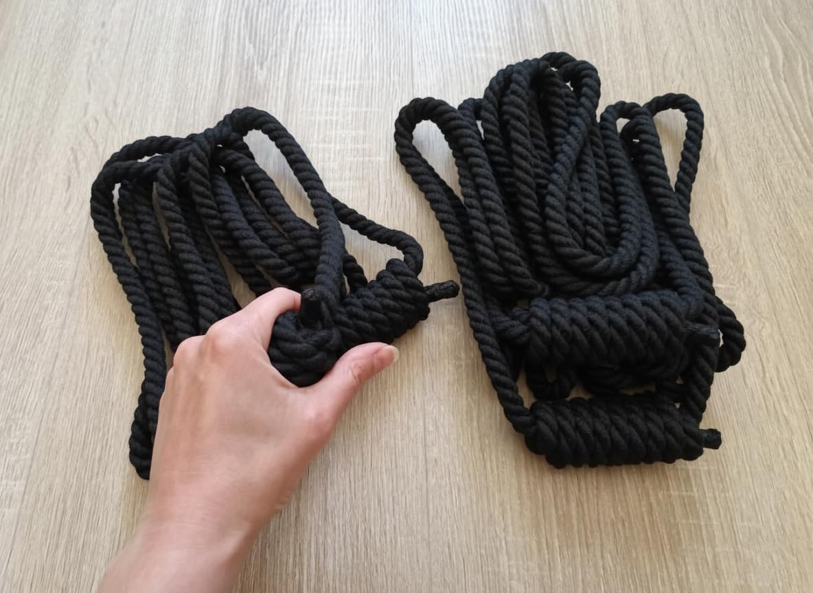Iyanger Yoga Rope (Set of 2) - Thick Cotton Straps for Deep Stretch & Enhanced Alignment | Therapeutic Support for Neck, Shoulder & Spinal Mobility | Durable Wall Mount Props for Back Pain Relief & Restorative Poses | Home Fitness Accessories-image-45