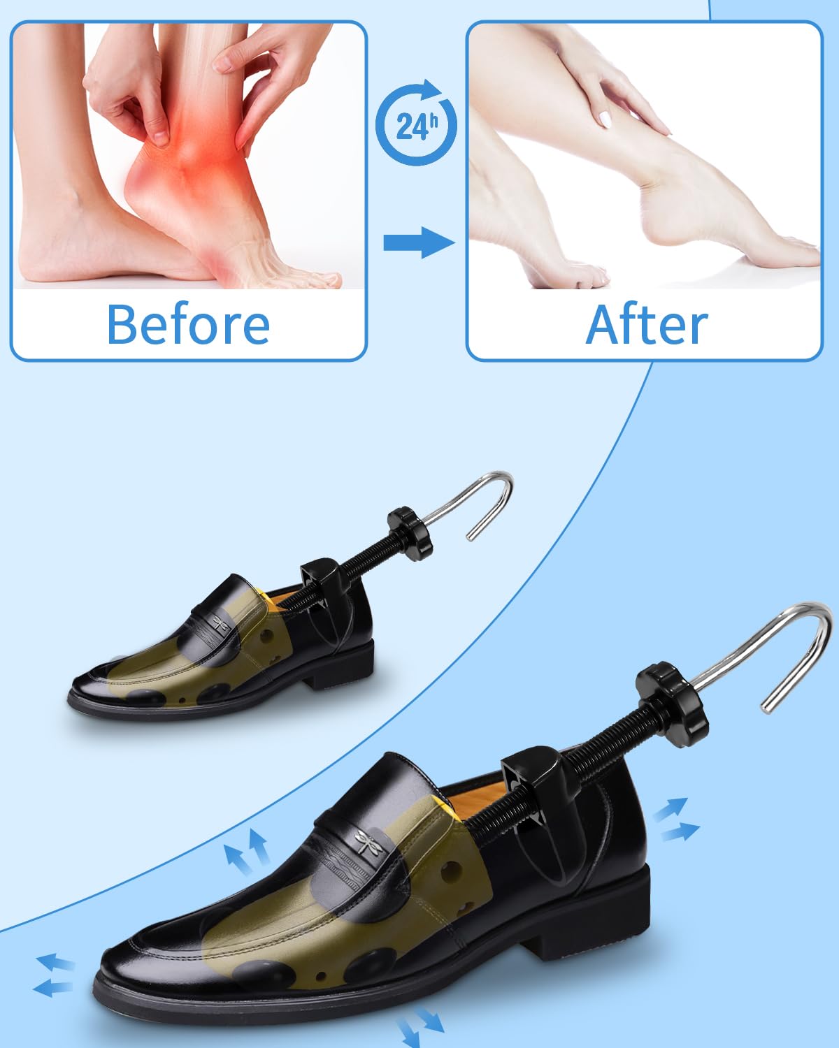 Ensanchadores De Zapatos Ajustables Hombre Mujer 2PCS Hormas Para Zapatos