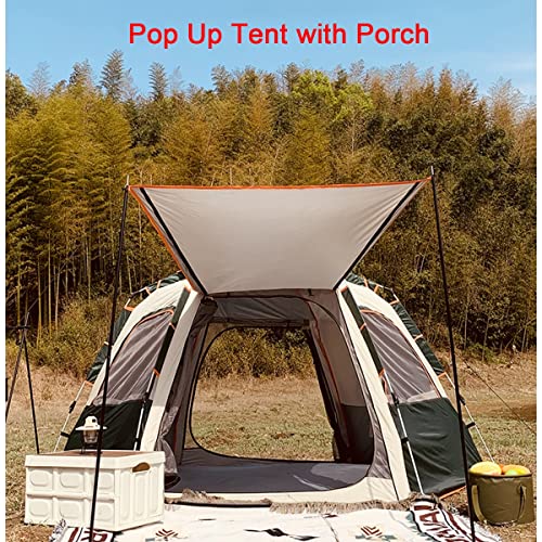 Carpa Pop Up para Camping 3-4 Personas Blanca miniatura 2