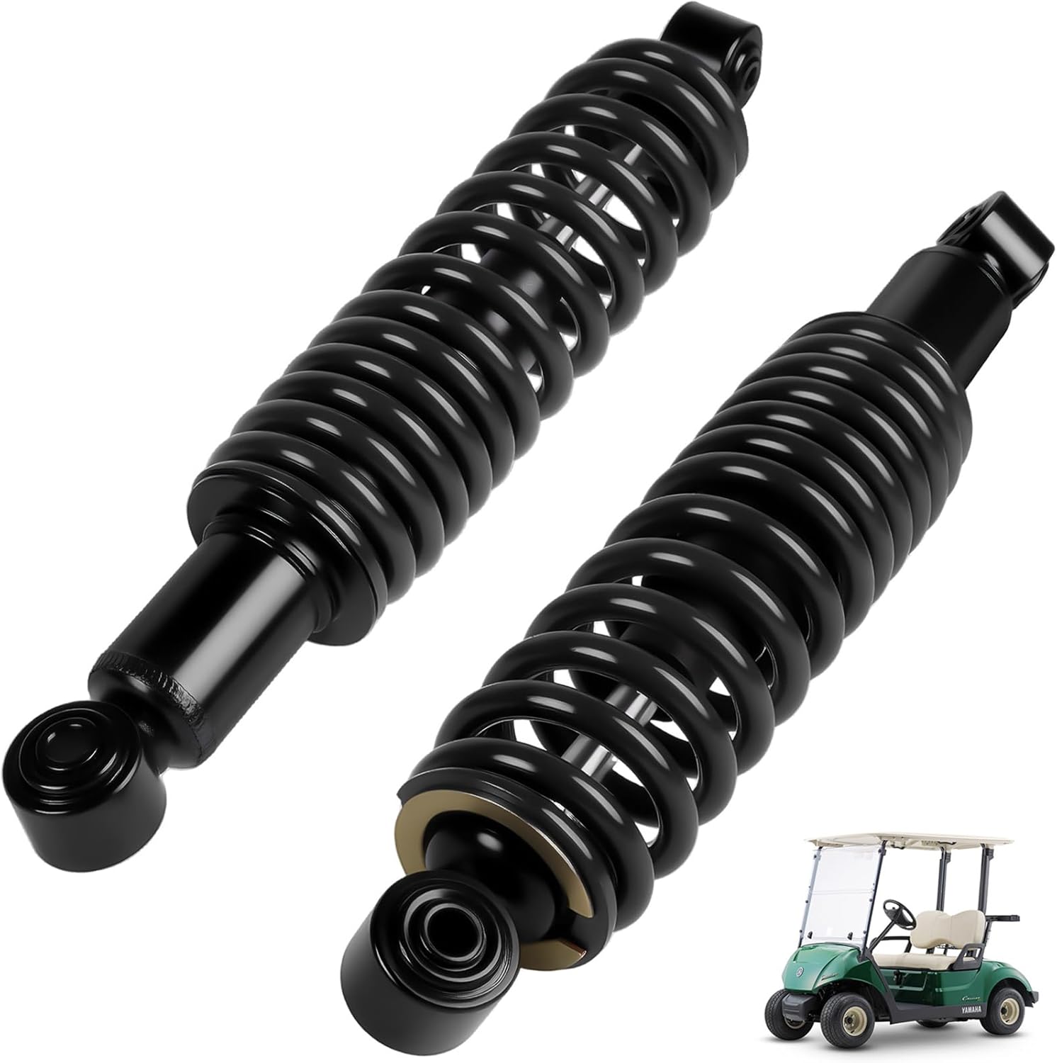 Yamaha Golf Cart Shocks Absorber Rear Heavy Duty Springs for Yamaha Gas and Electric G29 Drive, G22, G20, G19, G16 and G14 Golf Cart Models OEM JN4-F2210-00-00, JN3-F2210-00（Black)