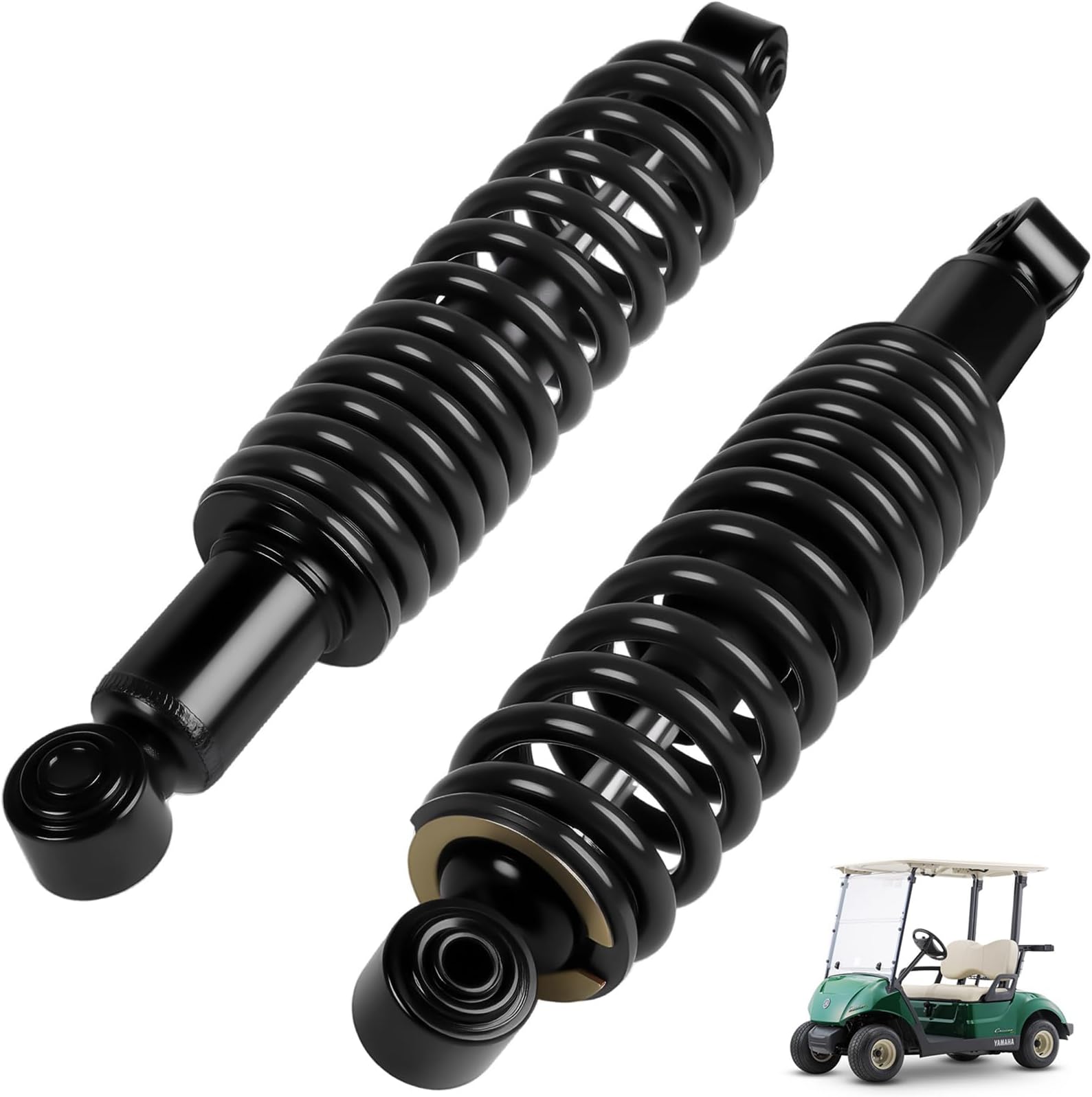 Yamaha Golf Cart Shocks Absorber Rear Heavy Duty Springs for Yamaha Gas and Electric G29 Drive, G22, G20, G19, G16 and G14 Golf Cart Models OEM JN4-F2210-00-00, JN3-F2210-00（Black)