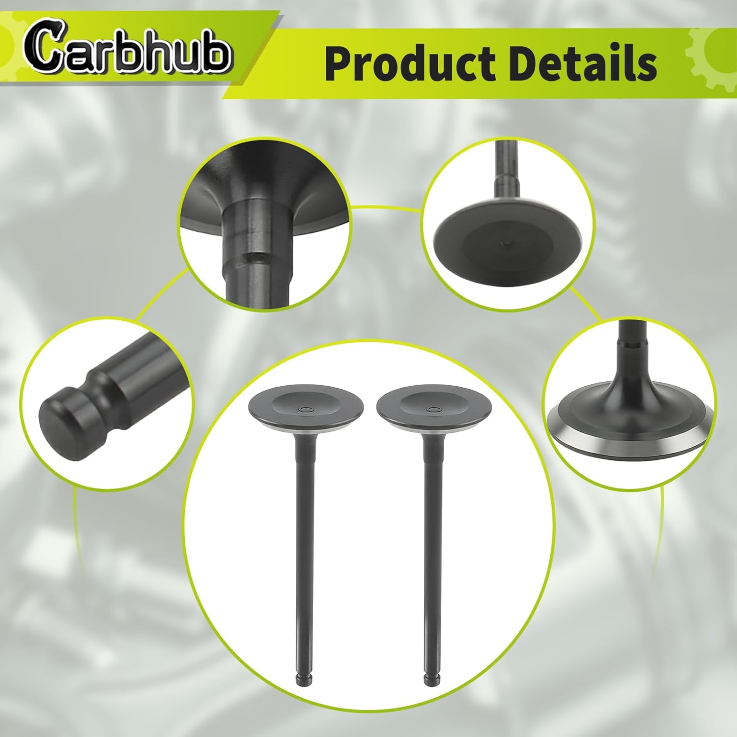 Carbhub Intake Exhaust Valve Kit Fit for Yamaha WR450F 2003-2015, YZ450F 2003-3009, YFZ450 2004-2009, YFZ450R 2009-2020, YFZ450X 2010-2011 Replace 5TA-12112-00-00, 5TA-12111-00-00, 5TA-12121-00-00