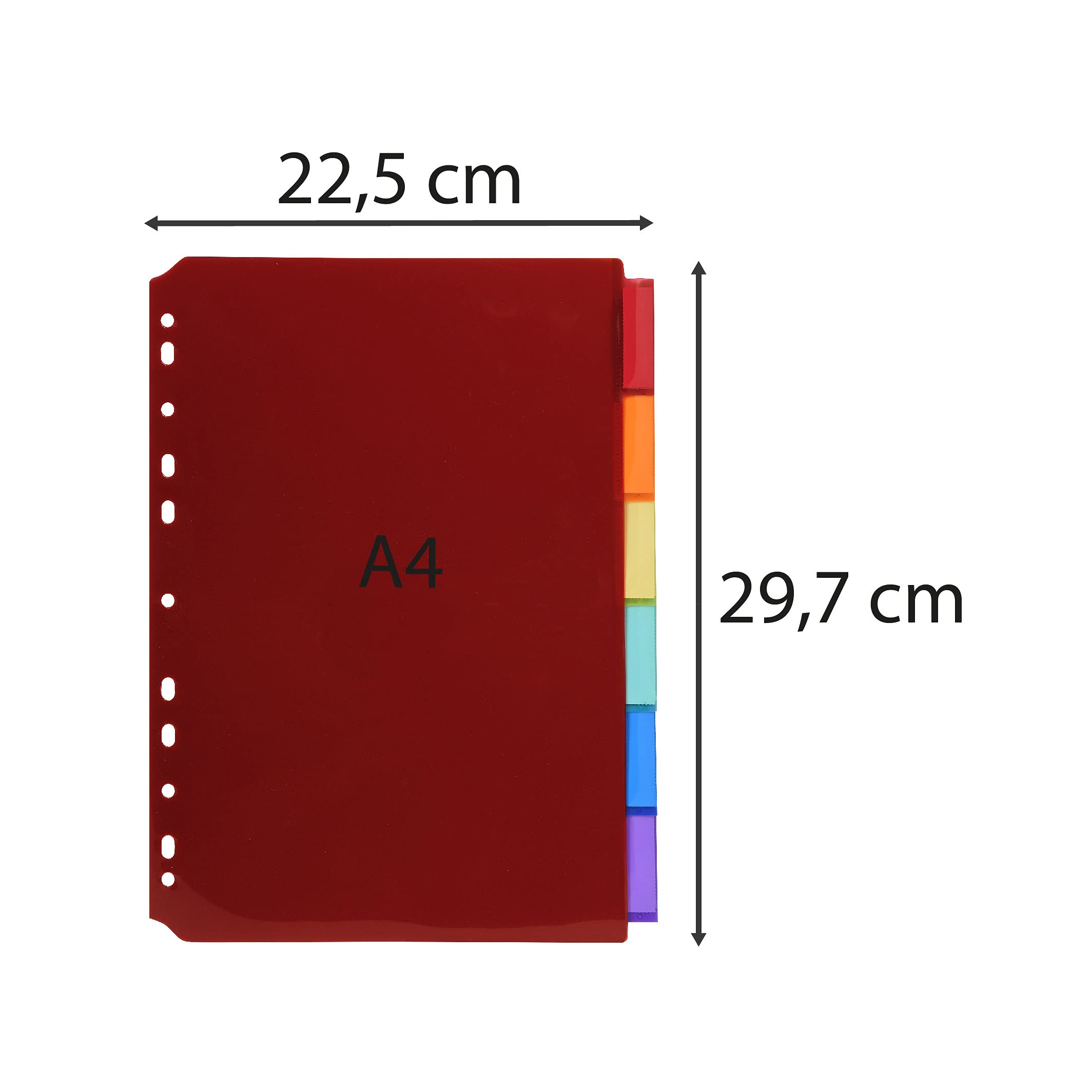 Neutrale tabbladen Exacompta - Polypropyleen - Verschillende kleuren