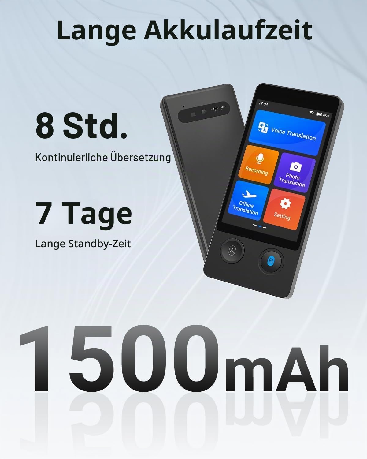 Xupurtlk Sprachübersetzer Gerät, Übersetzer Gerät Testsieger, Sprachübersetzer Ohne Internet, W12 Translator Echtzeit 144 Sprachen mit WiFi/Offline/Foto Unterstützung für Reisen,Lernen und Business