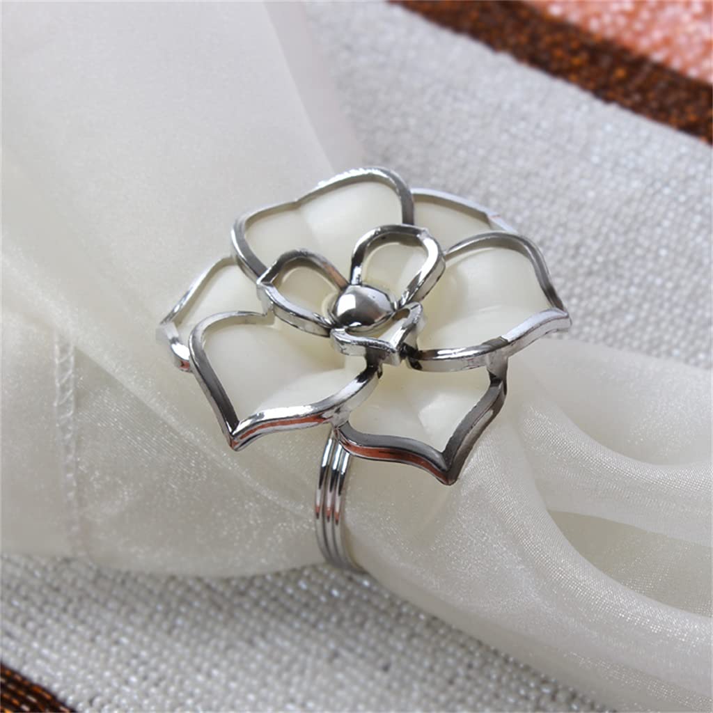 10 pièces Boucle de Serviette Anneau de Serviette Mariage Banquet Bar KTV Bouche Anneau en Tissu Anneau de Serviette (B Taille Unique)