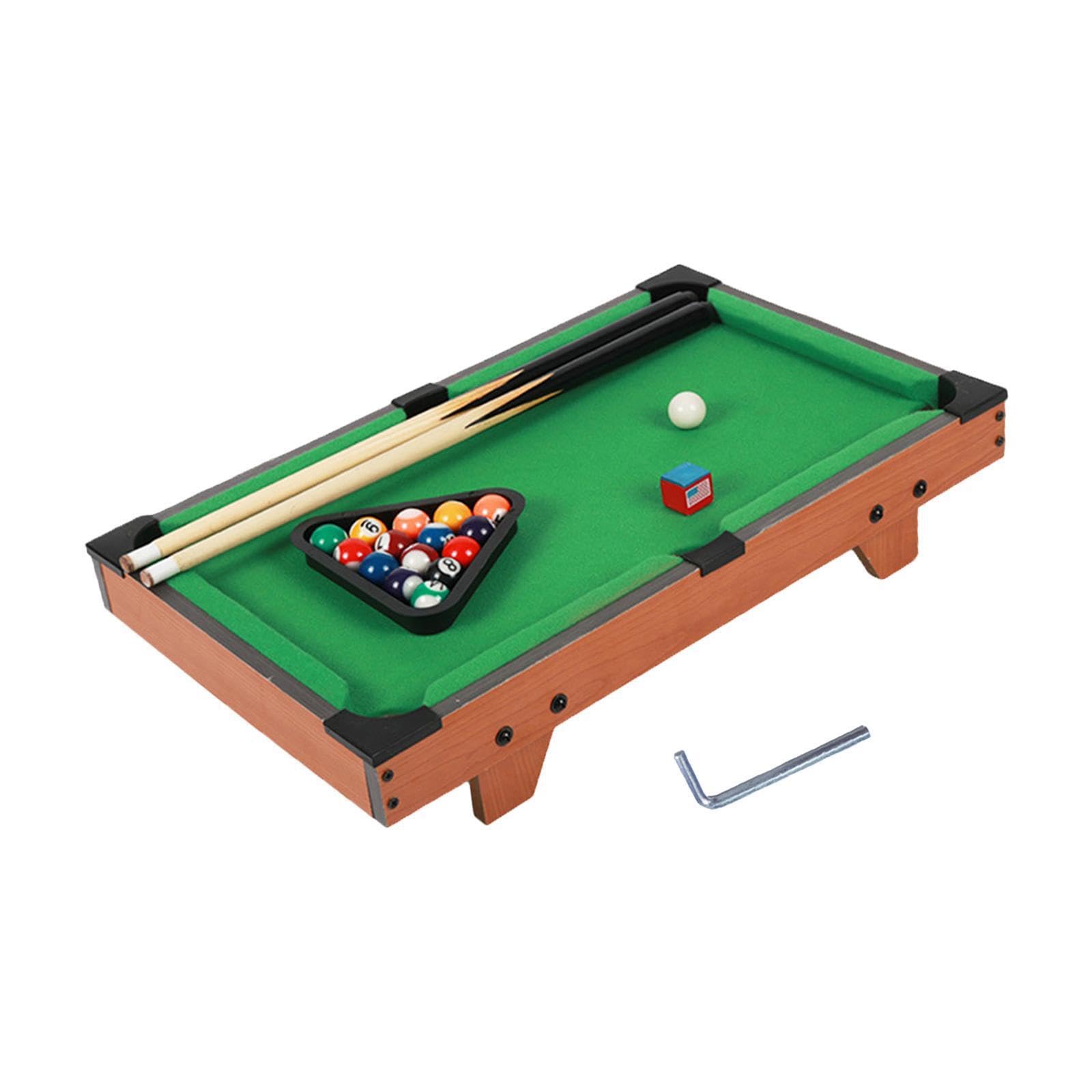 de Billar pequeña, Paquete de Regalo Divertido para la Familia, Incluye Bolas de Billar, Tacos, Elementos Esenciales para la Sala de Juegos de