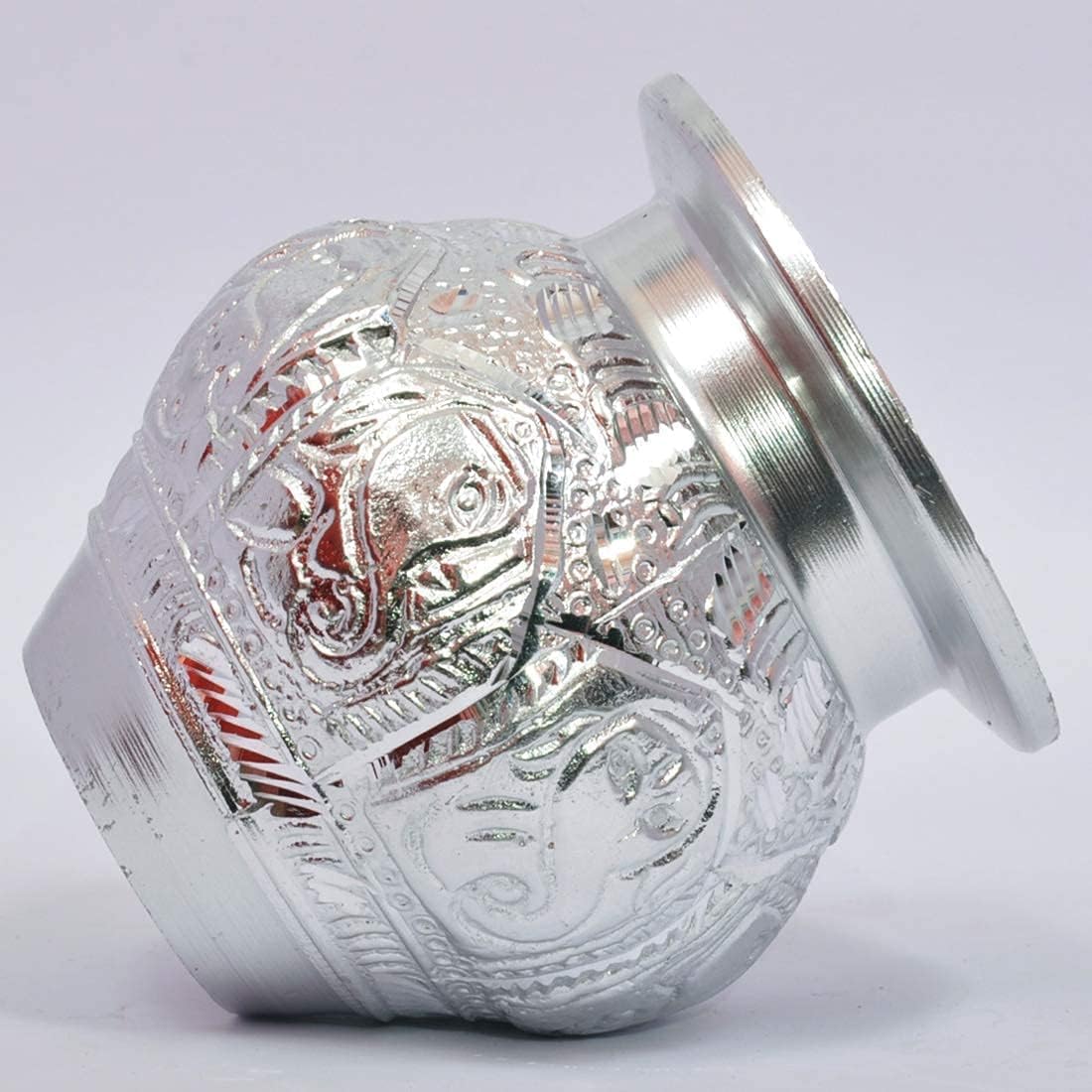 Aluminium Pooja Lota| Handicraft Lota | Home Decor Aluminium Kalash Color :- Silver Puja Lota for Aluminium Pooja Kalash/Lota Lota Karvachauth/Navratri(300 ml Small) (Silver) Diwali Dhanteras Puja
