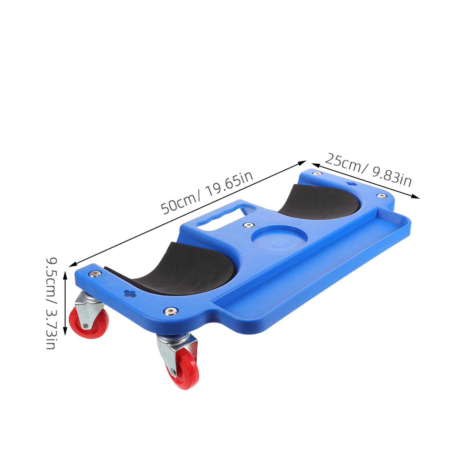 Rodilleras para Trabajar con 5 Ruedas Giratorias 360°, Almohadilla Ergonómica Antideslizante para Mecánicos, Plataforma con Bandeja para Herramientas, Adecuado Reparación