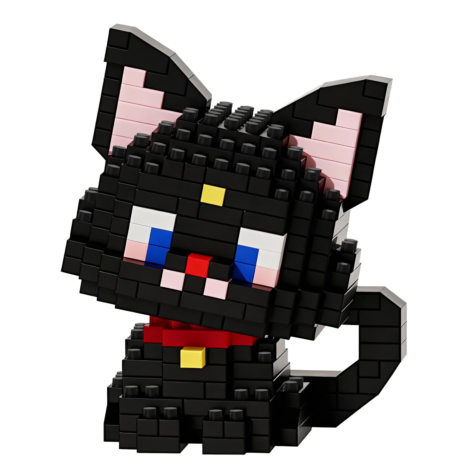 NOOLY Animal Micro Building Blocks Set Mini Cat Building Toy Bricks Kits for Adult and Kids WKLJM-09 (2 in 1 Black cat,344PCS)