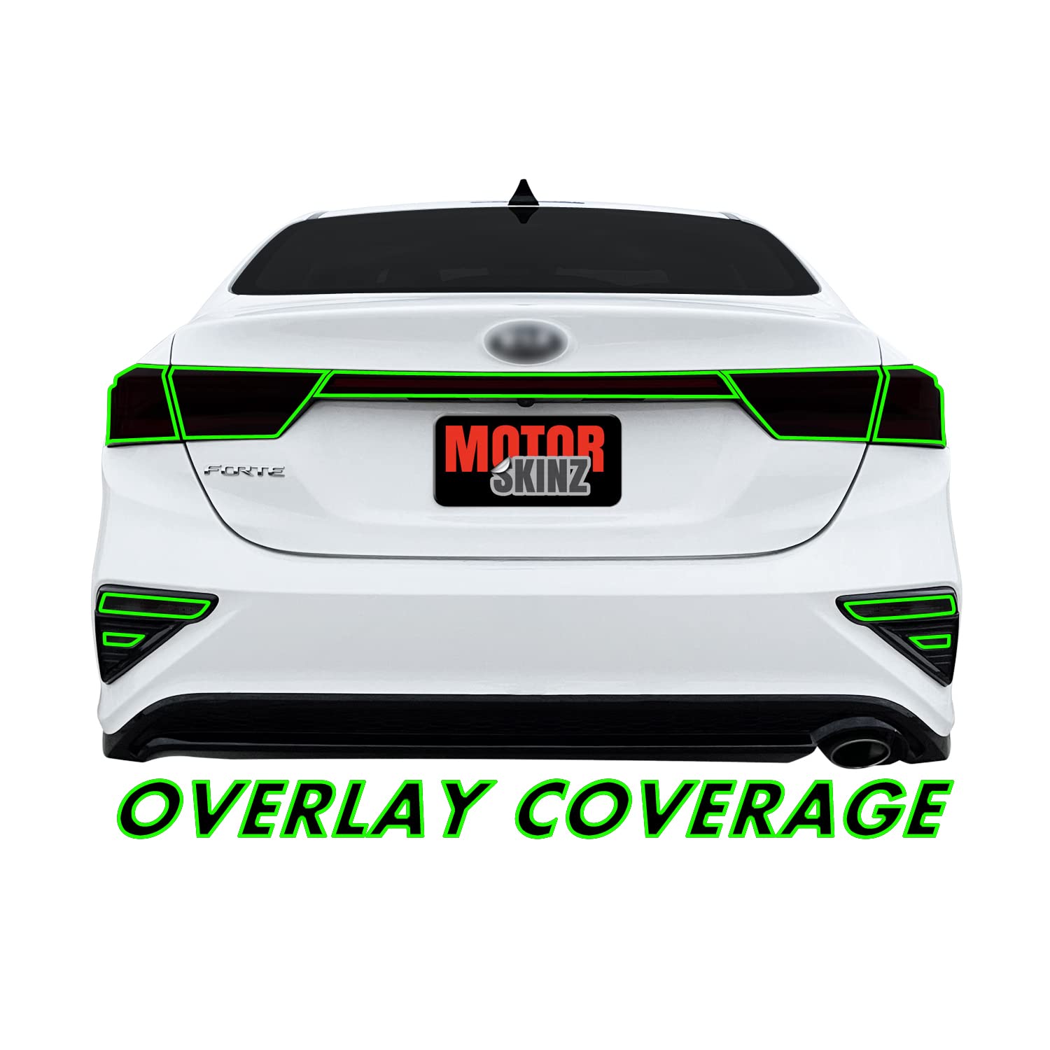 SlickMod PreCut Vinyl Smoke Tint for 2019-2021 Kia Forte Tail Light (1. Taillight Combo, 20% Dark Smoke)