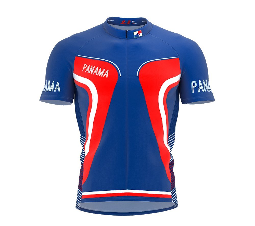 ScudoPro Panama Full Zipper Bike Short Sleeve Cycling Jersey for Men - Size 2XL Multicolored