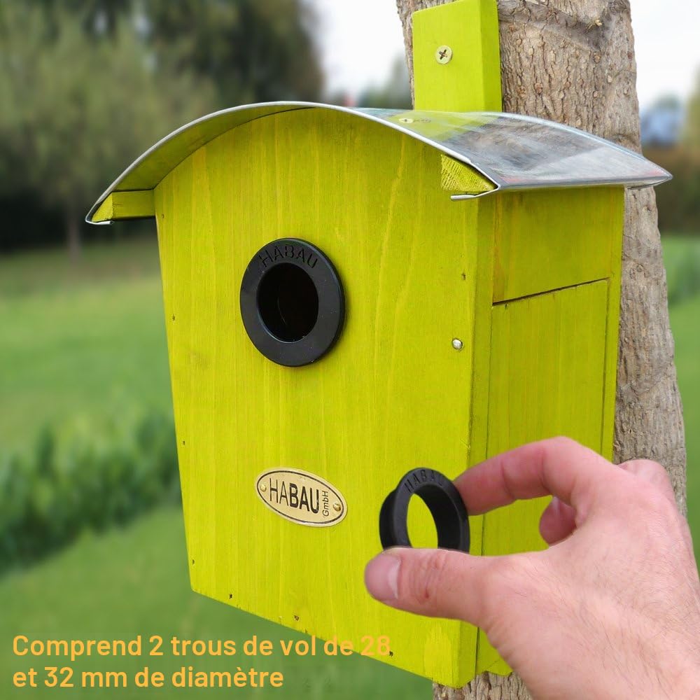 Habau 2962 Nichoir avec Toit Arrondi Vert