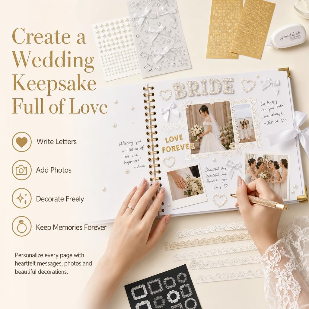 Letters to the Bride Scrapbook Wedding Guest Book