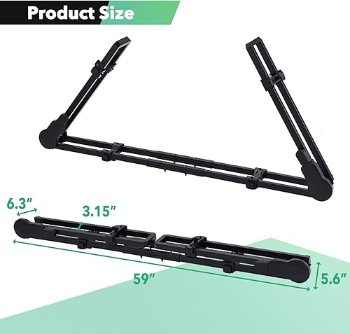 Miniatura 2 de Soporte vertical para bicicleta de techo con dos brazos, 1 portabicicletas para coche, SUV, solo apto para barras transversales extraíbles