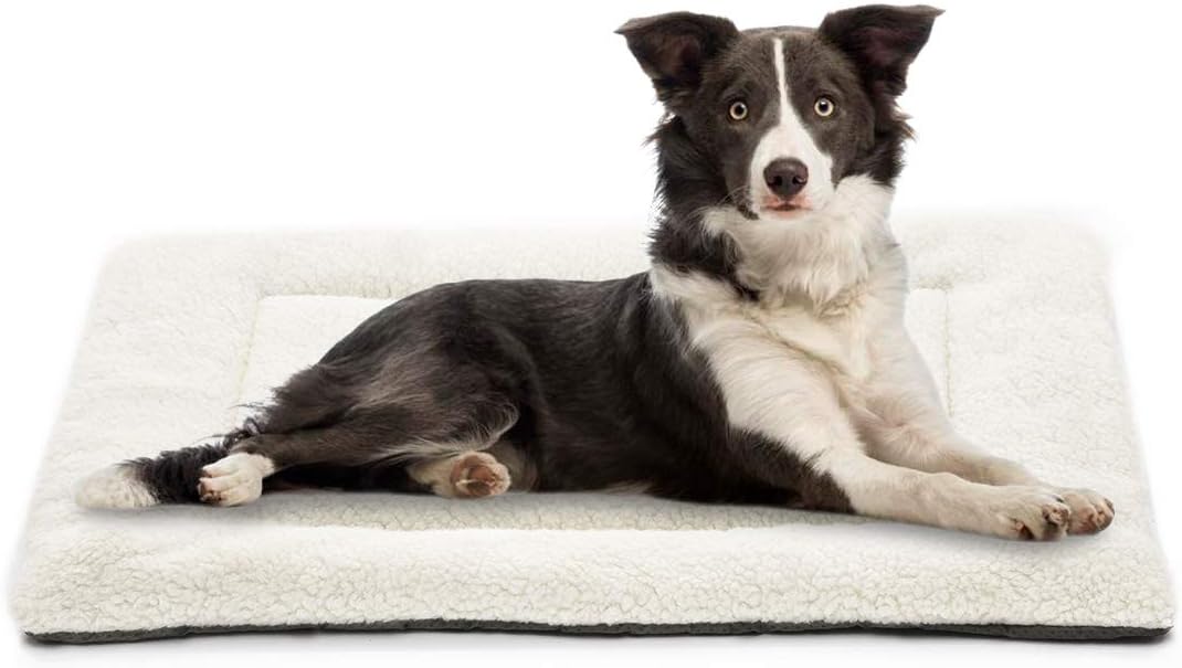 INVENHO Dog Bed Mat Comfortable Soft Crate Pad Anti-Slip Washable Dog Crate Pad for Large Medium Dogs & Cats 29''x21''