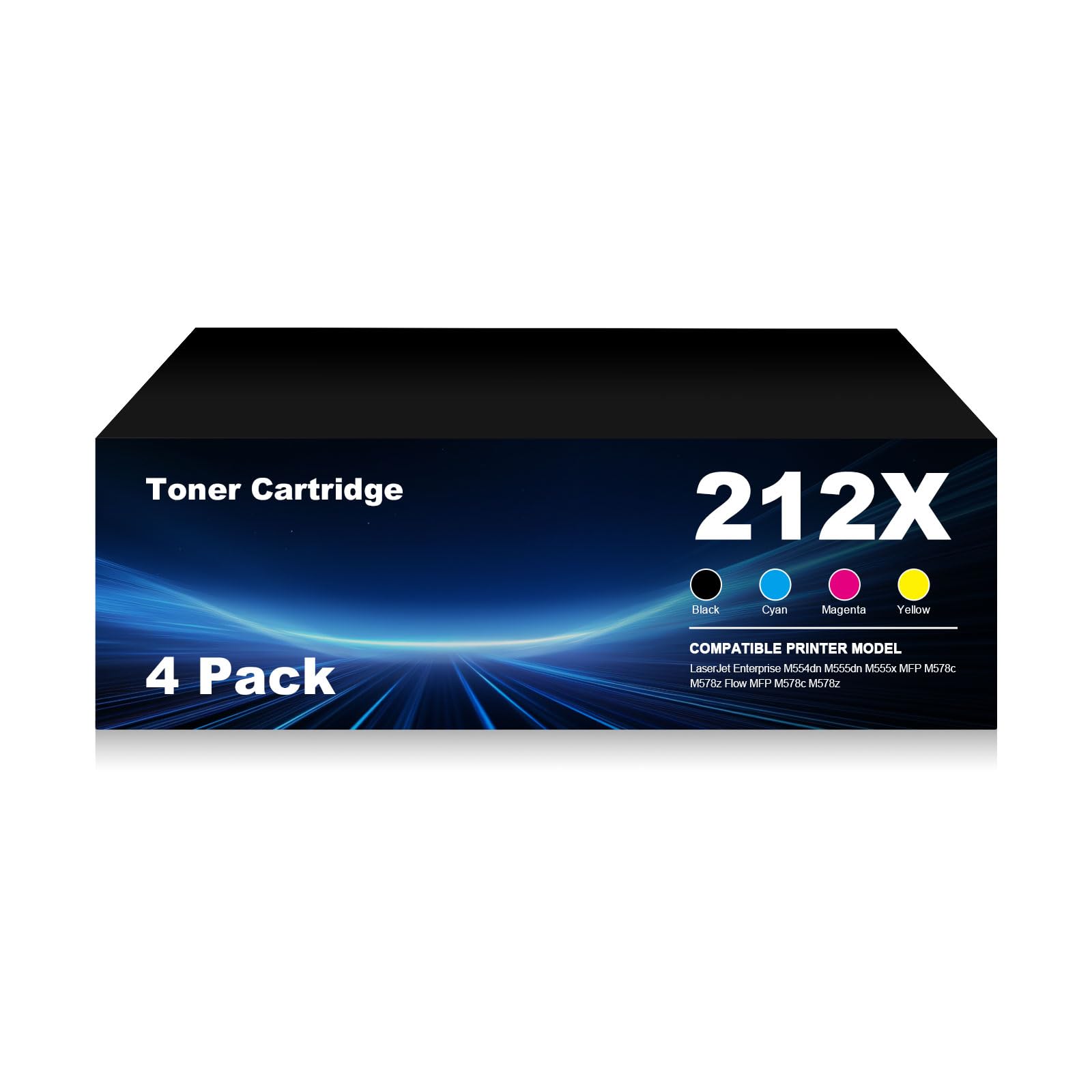 212X Remanufactured Toner Cartridge Replacement for HP 212X 212A W2120X W2121X W2122X W2123X for M578c M578z M554dn M555dn M555x M578dn M578f Printer