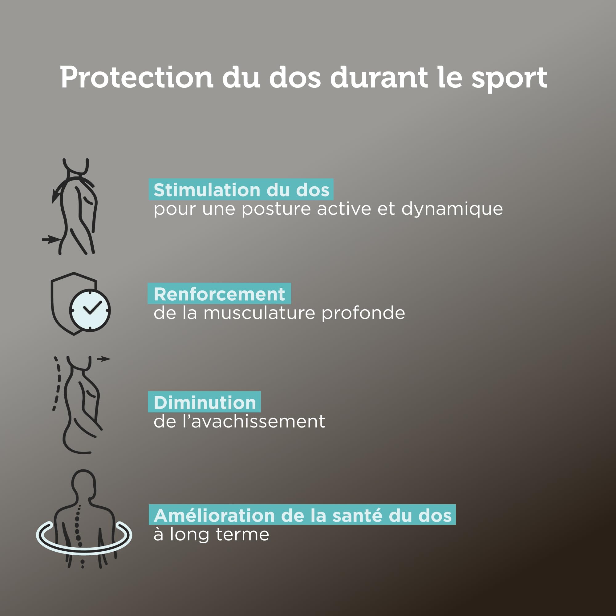 PERCKO - T-Shirt de Sport pour Homme - Technologie Brevetée - Soulage Le Mal de Dos - Manches Courtes - Col Rond - Noir - Taille L