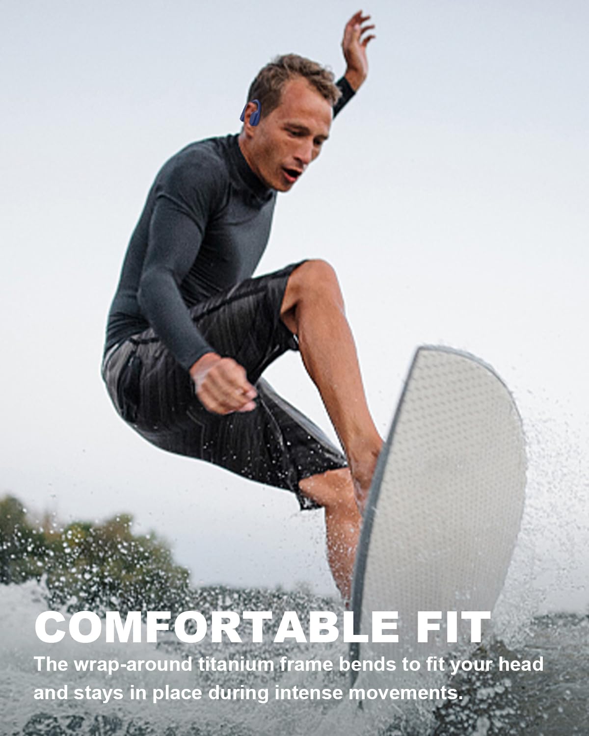 SANOTO Ecouteur Waterproof Natation Bluetooth 5.2 Casque Conduction Osseuse Natation IP68 MP3 Etanche Natation 8G Ecouteurs sans Fil Sport Ecouteur Piscine, Natation,Surf, la Course à Pied